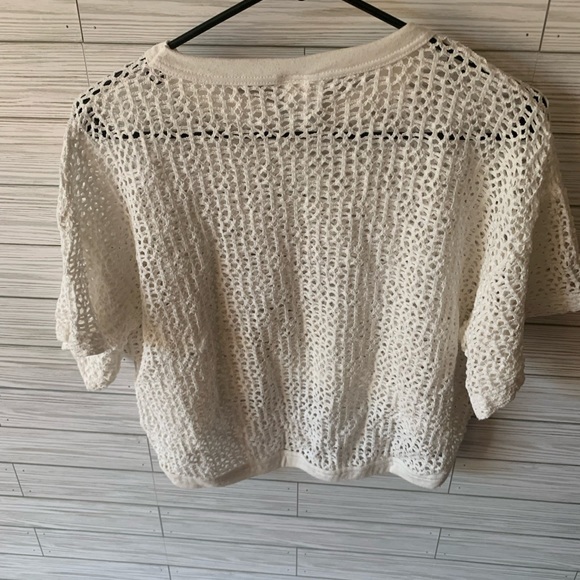 UC collections vintage cover up shirt see thru crop top - Picture 2 of 6